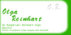 olga reinhart business card